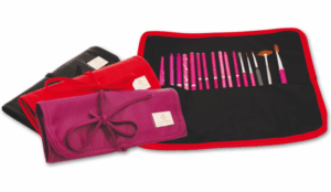 Kunstleder Pinslhalter  Black