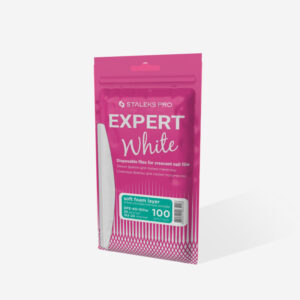 Staleks Weiße Einwegfeilen Halbmond 100er Körnung 30Stk.
