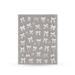 CN Nail Sticker CN-28 Weiße Schleifen