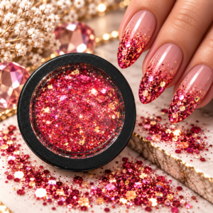 CN Mermaid Glitter 1 - Coral